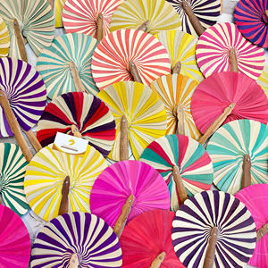 Coconut Leaf <b>Hand</b> <b>Fan</b> Natural Palm Leaf <b>Hand</b> <b>Fan</b> Colorful Eco Bamboo Handle for Wedding Decoration from Vietnam Coconut Palm <b>Fan</b> - Product Image 3