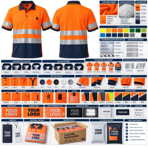 Custom Uniform Durable High Visibility Work Polo <b>Bird</b> Eye Polyester Quick Dry Logistics Workwear Workwear Manufacturer - Product Image 1