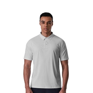 Polo à manches courtes blanc pour homme, coupe classique, couleur unie, tissu en coton Oxford respirant - Product Image 2