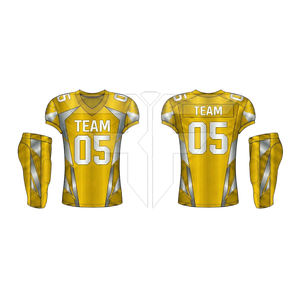 Uniforme de football américain sur mesure de haute qualité avec votre propre logo, nouveau design, manches courtes personnalisées, respirant, séchage rapide - Product Image 2