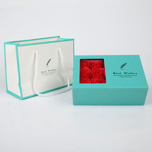 Custom Eco-Friendly Biodegradable Rigid Paper Square Gift Boxes PVC <b>Window</b> Base Lid for Valentine's Day Jewelry Packaging Soap - Product Image 1