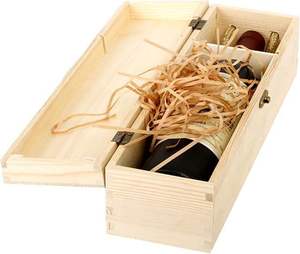 Luxury Single <b>Bottle</b> Whiskey <b>Gift</b> <b>Box</b> Handcrafted Premium Varnished Wooden Bamboo Storage with Custom Laser Embossing - Product Image 6
