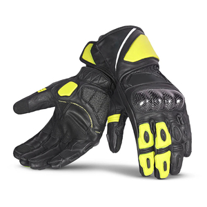 Motorbike Leather Full Finger <b>Waterproof</b> Breathable <b>Thermal</b> Insulated Adjustable Wrist Strap Touch Screen Riding <b>Gloves</b> - Product Image 1