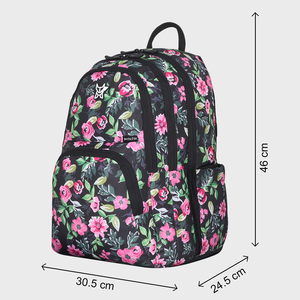Sac à dos scolaire noir Arctic Fox Flora pour garçons et filles - Product Image 5
