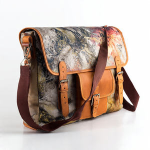 Bolsos de Mensajero de Cuero Genuino Sublimado de Alta Calidad, Bolsos Cruzados Vintage, Bolsos de Mano Grandes para Portátil, Bolsos Hobo con Múltiples Bolsillos - Product Image 3