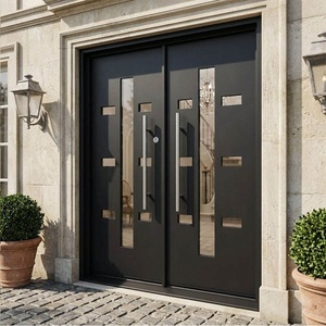 Puerta de Entrada de Hierro Forjado de Lujo, Diseño Moderno con Adornos, Estilo Batiente, Operación Manual, Acabado Resistente al Agua - Product Image 2