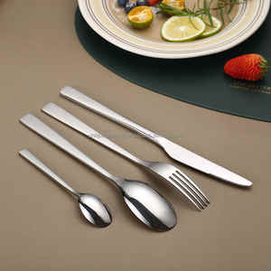 New Design Polished Stainless Steel <b>Dinner</b> Spoon Fork and <b>Knife</b> Set for Weddings and Parties Coffee and Serving Spoon Included - Product Image 1