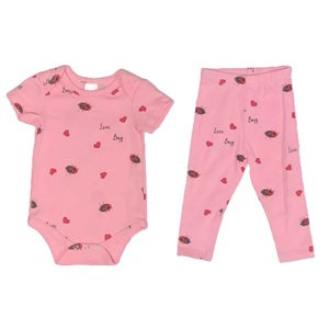 Conjunto de Ropa de Invierno de 3 Piezas para Bebé Unisex de Alta Calidad, Body con Leggings a Juego, Manga Corta, 100% Algodón - Product Image 2