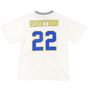 T-shirt de football surdimensionné de qualité supérieure pour femme, col rond, manches courtes, design personnalisé avec lettres grecques, décontracté et sportif - Product Image 2