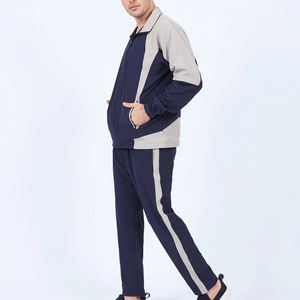 Conjunto deportivo informal de poliéster y nailon para hombre, transpirable, resistente al viento, de alta elasticidad, con logotipo personalizado, para correr. - Product Image 2