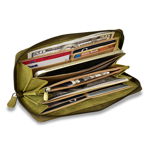 Cartera Larga de Cuero Genuino Premium para Mujer, Diseño Horizontal, Monedero con Cremallera, Organizador de Tarjetas, Porta Billetes, Elegante y a la Moda - Product Image 5