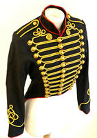 Veste Master Hussar neuve en gros pour femmes, manteau noir et rouge, vestes pour femmes de haute qualité