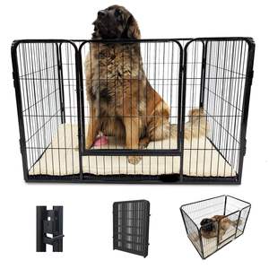 Enclos pour chien en métal robuste, moderne, enclos de jeu pour chiots, pour petits chiens, extérieur - Product Image 4