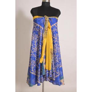 Women's Handmade Floral Printed Vintage Silk Wrap <b>Skirt</b>, Mid-Waist <b>Boho</b> Fashion - Product Image 4