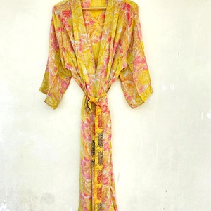 Kimono de seda para mujer Kimono vintage de seda hecho a mano - Product Image 1