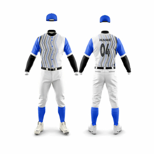 Custom Baseball Softball Uniforms Jerseys Pants Adult Team Wear Short Heat-Transfer Printed Breathable Quick Dry 100% Polyester - Product Image 6