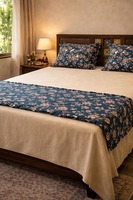 Ensemble de couvre-lit et housses de coussin de luxe en coton biologique, brodés à la main, anti-déchirure, modernes, de poids moyen, à motifs géométriques abstraits pour