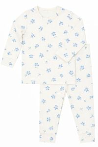 JALBEBE Set pigiama unisex per neonati 2 pezzi, manica lunga, in morbido cotone modal ed elastan, tinta unita, per tutte le stagioni, top e pantaloni, abbigliamento per la casa - Product Image 4