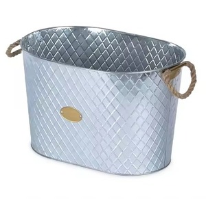 Catering Metal Ice Beverage Tub Stainless Steel Party Cooler <b>Bucket</b> Wine Beer Chiller Tub Event Use - Product Image 6