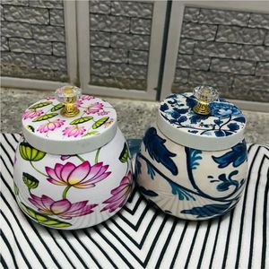 Ensemble de 4 pots élégants pour fruits secs, finition cuivre, avec bouton décoratif floral, boîte à épices et noix en métal artisanal de qualité supérieure avec poignée en corbeille - Product Image 5