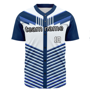 Maillot de baseball personnalisé OEM, couleur personnalisée, polyester, boutonné, avec broderie ou sublimation - Product Image 3