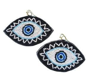 Pendientes y aros bordados a mano con cuentas, únicos, para bodas, fiestas, pendientes étnicos festivos, estilo bohemio. - Product Image 1