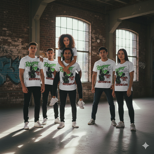 Camiseta Extra Grande para Hombre con Estampado DTG Personalizado, 100% Algodón, Negra, Estilo Vintage, Manga Corta - Product Image 4