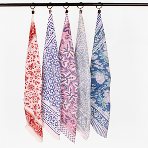 Bohamine Dressing <b>Bandanas</b> Sustainable Cotton Neck Scarf Tie Set Breathable Floral Colorful Lightweight Four Seasons Trendy Gift - Product Image 5