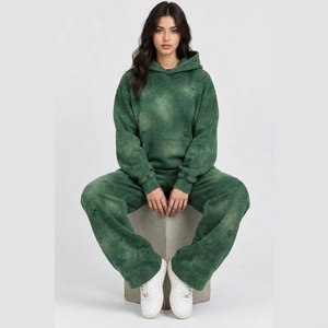 Joggers décontractés effet délavé personnalisés pour femme – Pantalons de survêtement vintage délavés coupe ample streetwear en mélange de coton – Bas de tenue tendance et mode - Product Image 5