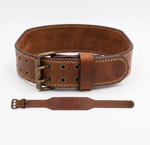 Best Quality Trending Customized Breathable Cowhide Gym <b>Belt</b> with Adjustable Buckle for Gym <b>Exercise</b> and Body Training - Product Image 1