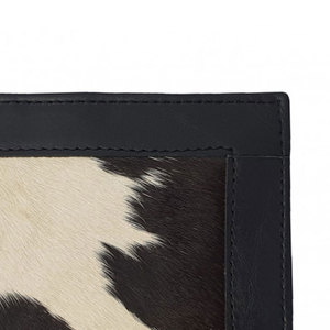 Portefeuille en cuir de vachette haut de gamme pour homme, portefeuille fin à rabat en cuir à poils, portefeuille artisanal en cuir naturel de qualité supérieure - Product Image 2