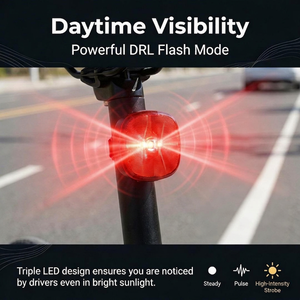 Luz LED para Bicicleta de Alta Calidad de 300 Lúmenes, Juego de Luces para Bicicleta Recargables Tipo C - Product Image 5