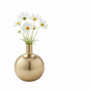 Jarrón Decorativo de Metal Geométrico Plateado de Estilo Moderno para Decoración de Mesa, Directo de Fábrica - Product Image 6