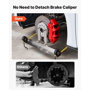 2pcs Stainless Steel Heavy Duty Wheel Alignment Tool with Accurate 2 Measuring <b>Tapes</b> Automotive <b>Toe</b> Alignment Plates - Product Image 3