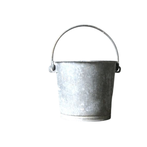 Cubos de metal galvanizado pequeños al por mayor con asas, cubos de hojalata plateados pequeños para recuerdos de fiesta, decoración rústica para bodas - Product Image 5
