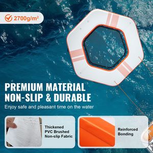 Piattaforma Galleggiante Gonfiabile da 8,5FT con Tappetino Antiscivolo in PVC da 5FT per Piscina e Mare - Product Image 3