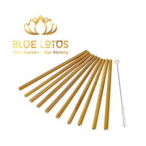 Pailles en bambou écologiques de haute qualité, personnalisées avec logo, vente en gros, biodégradables et réutilisables pour hôtels et restaurants - Product Image 1