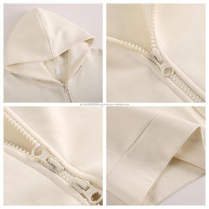 Fabricant de sweats à capuche personnalisés, sweat-shirt à fermeture éclair en coton pur 420g, poids lourd, unisexe, sweat-shirt personnalisé pour homme, luxe pour femme - Product Image 2