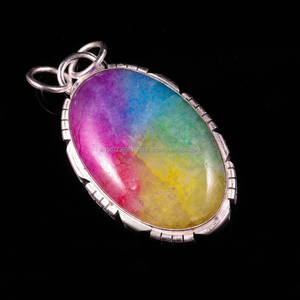 Elegante colgante de plata de ley 925 hecho a mano, joyería de piedras preciosas hechas a mano con abalorio para mamá, regalo perfecto - Product Image 2