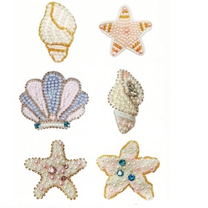 Custom Seed Beads Embroidery <b>Patches</b> For Bags And Clothing Stylish Handmade Seed Beads Beaded <b>Patches</b> For Garments - Product Image 1