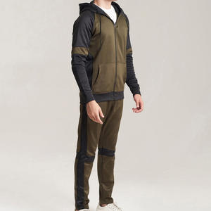 Ensemble de survêtement pour homme avec sweat à capuche zippé et pantalon de jogging, veste de survêtement rayée épaisse, tenue décontractée d'hiver - Product Image 4