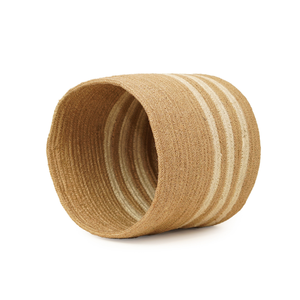 Panier de rangement rond en jute tressé à la main, écologique, couleur naturelle, pour plantes et organisation domestique - Product Image 3