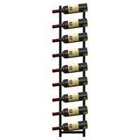 Étagère à vin murale en bois et fer noir classique moderne, écologique, à 2 niveaux, avec capacité de 3L, MR HANDICRAFT AM2547