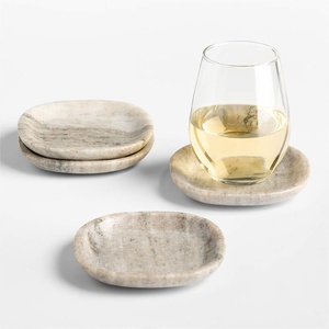 Red lavento new Marble Square <b>Coaster</b> <b>Set</b> Luxury Natural Stone Drink <b>Coasters</b> Elegant Tabletop Decor Handcrafted Marble Beverage - Product Image 3