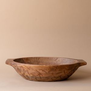 Elegante tazón de madera para servir en la cocina, mesa de comedor, ensaladas, frutas, con madera natural y acabado liso. - Product Image 5