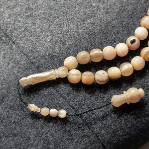 Rosario Islámico de Cuerno de Búfalo de Agua, Hecho a Mano, Imitación Antigua, Tacto Real, 33 Cuentas, Misbaha Musulmana para Oración - Product Image 2