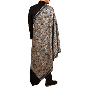 Wholesale High Quality Printed <b>Shawls</b> for Men Autumn Winter Comfortable Traditional Knitted <b>Wool</b> <b>Shawls</b> for Men, OEM Service - Product Image 3
