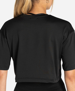 Camiseta de Manga Corta Asimétrica para Mujer, Talla XL, Cuello Redondo, Tejido de Punto, Color Sólido, Transpirable, de Secado Rápido, Corte Holgado, Precio Económico 2026 - Product Image 4