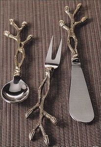 Ensemble de couverts modernes en or rose avec manche à motif feuille, compatibles lave-vaisselle, vaisselle de mariage, couverts en métal tendance, faits à la main, dorés - Product Image 6