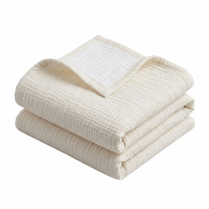 Manta Envolvente de Muselina de 2 Capas, 100% Algodón Orgánico para Bebés, Niños Pequeños y Adultos, Manta Receptora para Recién Nacidos - Product Image 1